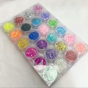 Nailart glitter starter set 24 jars